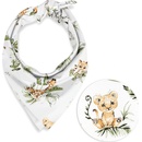 Biante detská bavlnená šatka Sandra SA-475 Zvieratká v Safari na bielom