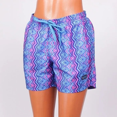 Мъжки къси панталони в синьо с розови елементи