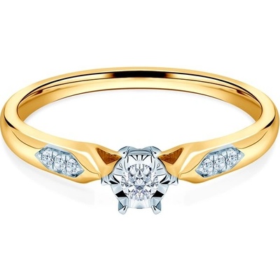Savicki Zásnubní prsten dvoubarevné zlato diamant SAVR73503 YW
