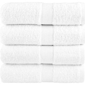 vidaXL Премиум кърпи за пране SOLUND 4 бр. бели 30x30 см 600 г/м2 (137117)