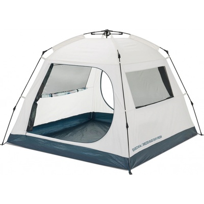 QUECHUA Samorozkladací kempingový prístrešok Base Easy Ultra Fresh pre 4 osoby zelená