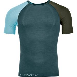 Ortovox Мъжко мериносово термобельо Ortovox 120 Comp Light Short Sleeve Merino base layer - Dark Arctic Grey (015-0903-0711)