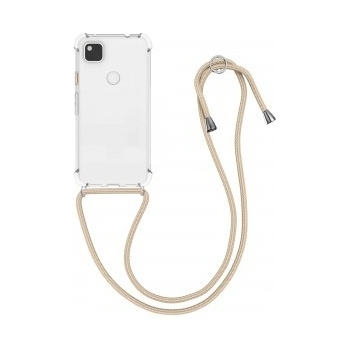 Púzdro kwmobile Priehľadné Google Pixel 4a zlaté