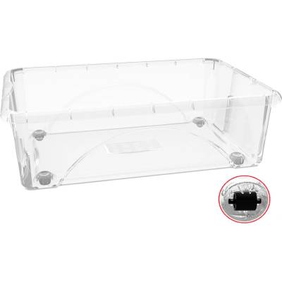 RECA PLAST КУТИЯ ЗА СЪХРАНЕНИЕ С КОЛЕЛА DUNE 30л 40x60x18см ПРОЗР (S1917046)