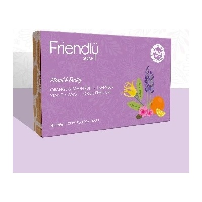 Friendly Soap prírodné mydlo Floral and Fruity 4 x 95 g