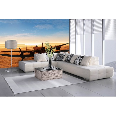 DIMEX ART Самозалепваща се флизелинова фототапета ръждясал самолет 375 x 250 см