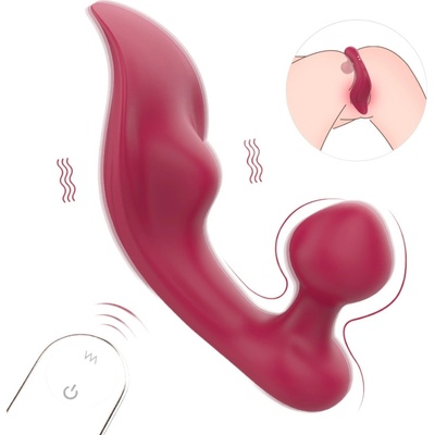 Sex HD Chomper vodotesný vibrátor na klitoris a anál červený