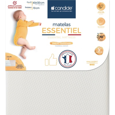 Candide Универсален Дишащ Матрак За Легло 60X120См (10См Дебелина) Candide (C-543820)