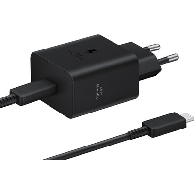 Зарядно от Samsung USB-C 45W Travel Charger + USB-C Data Cable B (EP-T4511XBE)