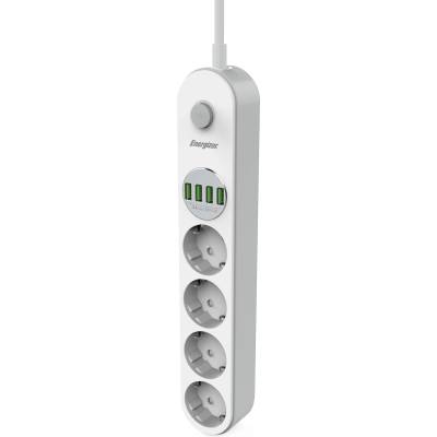 Energizer Захранващ блок Energizer EPB2500W00EU с 4 мрежови и 4 USB (зарядно) гнезда, защита от пренапрежение, 2 м кабел