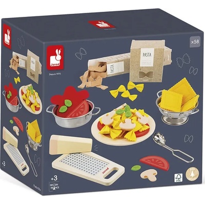 Janod Игрален комплект Janod - Дървен сет за паста (J06598)