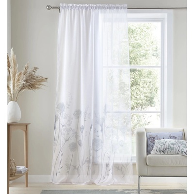 Catherine Lansfield Бяла завеса 137x140 cm Meadowsweet Floral - Catherine Lansfield (DS/51080/W/VST554/WH)