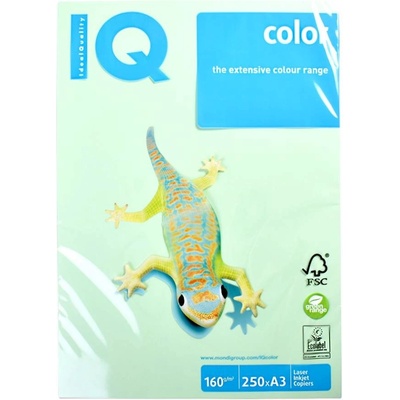 kancelársky papier farebný A3 160g MG28 pastel medium green IQ