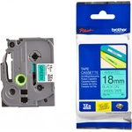 BROTHER ТИП TZ - 18 mm BLACK ON GREEN TAPE - P№TZE741 (P№TZE741)