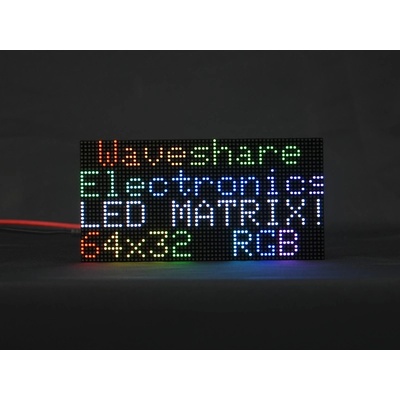 Waveshare RGB plnobarevný LED maticový panel, 64×32 pxl, rozteč 2,5 mm
