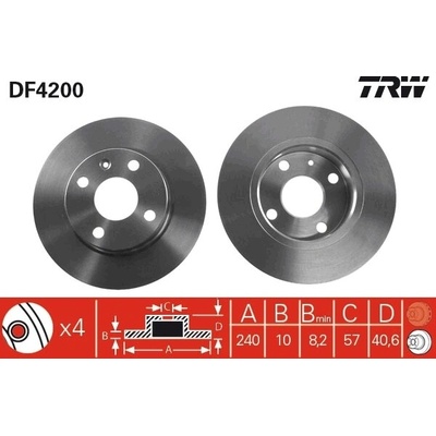 Brzdový kotúč TRW DF4200