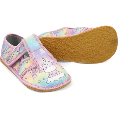 Detské Barefoot papuče Crave Unicorn Pink