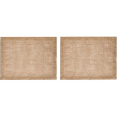 Mikasa 2ks jutových kulatých ubrusů přírodní 35cm x 45cm s označením