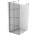 Mexen Kioto L душ панел Уолк-ин 80 x 200 см, черна решетка, четка gun gray - 800-080-103-66-77 (800-080-103-66-77)