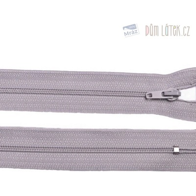 Zips špirálový 3mm nedeliteľný 18cm svetlo šedá