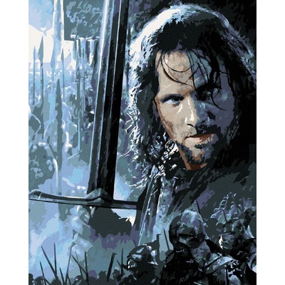 Zuty Aragorn a bitva o helmův žleb pán prstenů 40 x 50 cm bez rámu a bez vypnutí plátna 8596530238003