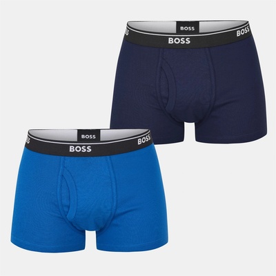 Boss Боксерки Boss 2 Pack Logo Waistband Trunks - Navy/Blu 971