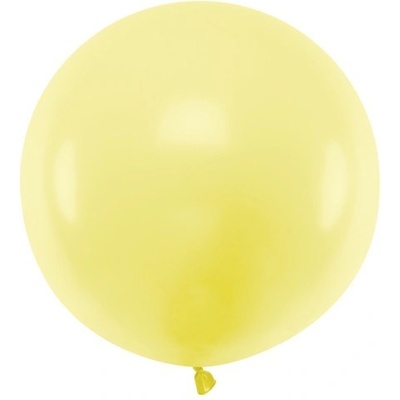 Party Deco Голям Латексов Балон, Пастел, Светло Жълт, 60см