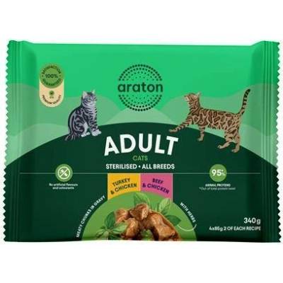 ARATON cat adult sterilised wet set 4 x 85 g