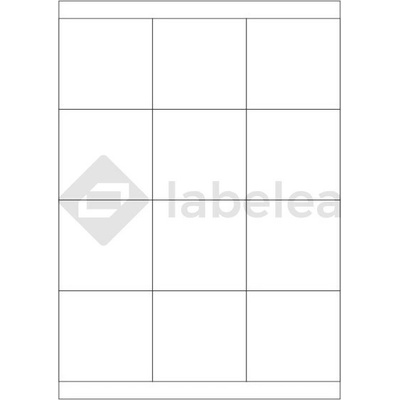 Labelea Samolepiace etikety 70x67,7 mm biele papierové, na hárku A4, pre laserovú a atramentovú tlač, Farba etikiet Biela, Počet hárkov v balení 100 EPY070067W012S