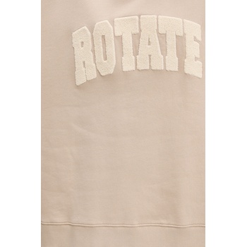 ROTATE Памучен суичър Rotate в бежово с апликация 115316532 (115316532)