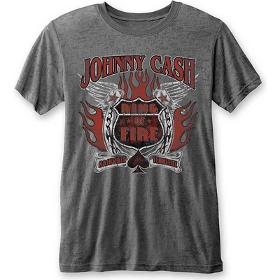 Johnny Cash Ring of Fire Burnout Charcoal Grey M Риза (JCBO01MC02)