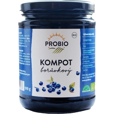 PROBIO Kompot borůvkový BIO 510 g