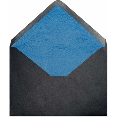 Vystlané obálky - 162 x 229 mm (C5) - Černá + modrý luxusní papír