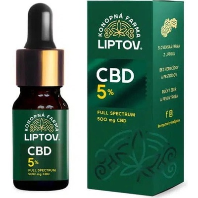 CBD olej Konopná farma Liptov 10 ml 5%