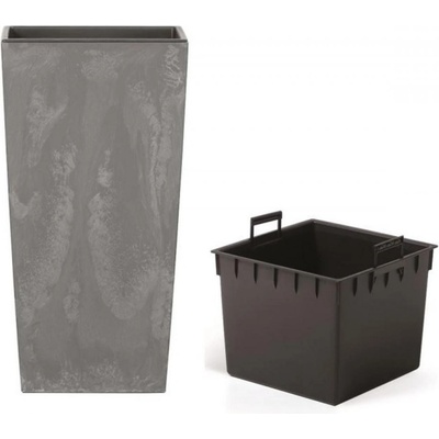 Prosperplast DURS265E Kvetináč Urbi Square Effect + vklad 26,5cm Marengo betón