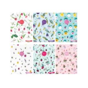 STREET Тетрадка с телчета Flowers А4 60л широки редове