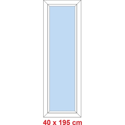 Soft Plastové okno 40x195 cm FIX neotevíravé Bílá