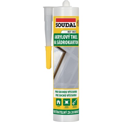 SOUDAL Akrylový tmel na sádrokartón 280 ml biely