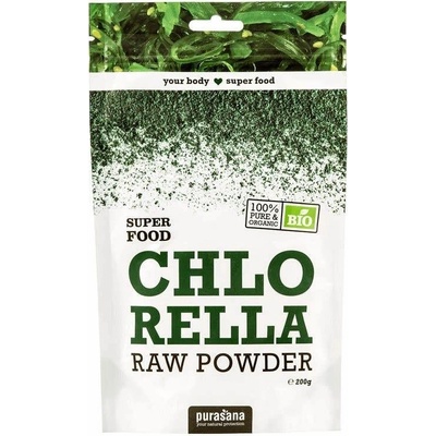 Purasana Chlorella Powder Prášok BIO 200 g