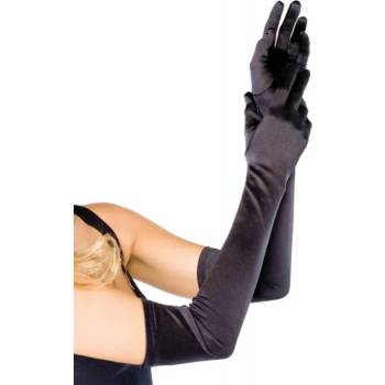 Image 1 of Дълги сатенени ръкавици, черни - Extra Long Satin Gloves (LEGAV07536)
