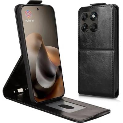 Gigapack Motorola Moto G77 5G GIGAPACK Калъф с вертикално затваряне, с ефект на кожа, FLIP, магнитно закопчаване, ЧЕРЕН GP-189551 (GP-189551)