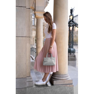 Charm London kožená kabelka Elisa L587-26 světle šedá