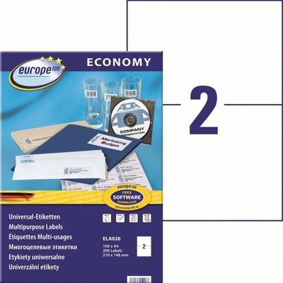 Avery Zweckform ELA026 Samolepící etikety 210x148mm 200 ks bílá