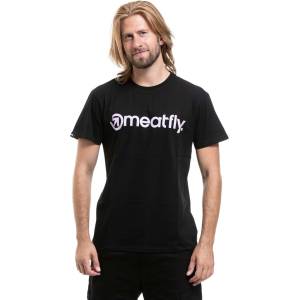 Meatfly Мъжка тениска Meatfly MF Logo Lila / Black Meatfly | Cheren | МЪЖЕ | XS