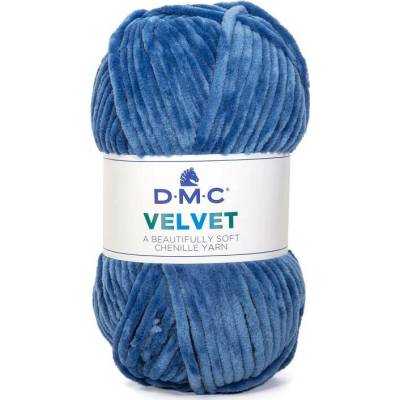 Příze žinylková VELVET od DMC 100g, modrá