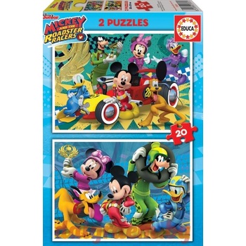 Educa Пъзел EDUCA 17631 - 2 х 20 части - Mickey and the Roadster Racers (EDU17631)