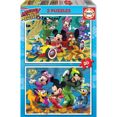 Educa Пъзел EDUCA 17631 - 2 х 20 части - Mickey and the Roadster Racers (EDU17631)