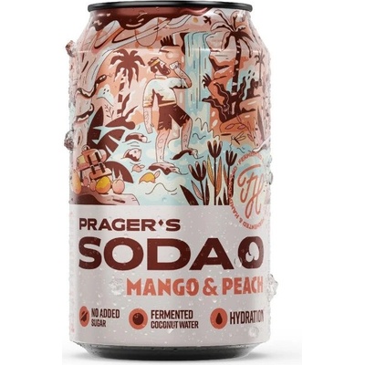 Prager's Soda Mango & Peach 12 x 330 ml