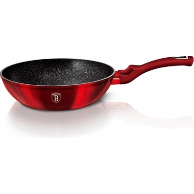 BerlingerHaus Pánev WOK s mramorovým povrchem Burgundy Metallic Line 30 cm