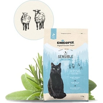 Chicopee Classic Nature Line Adult Sensible-Храна за котки с чувствителни стомаси с агнешко месо 1.5 кг